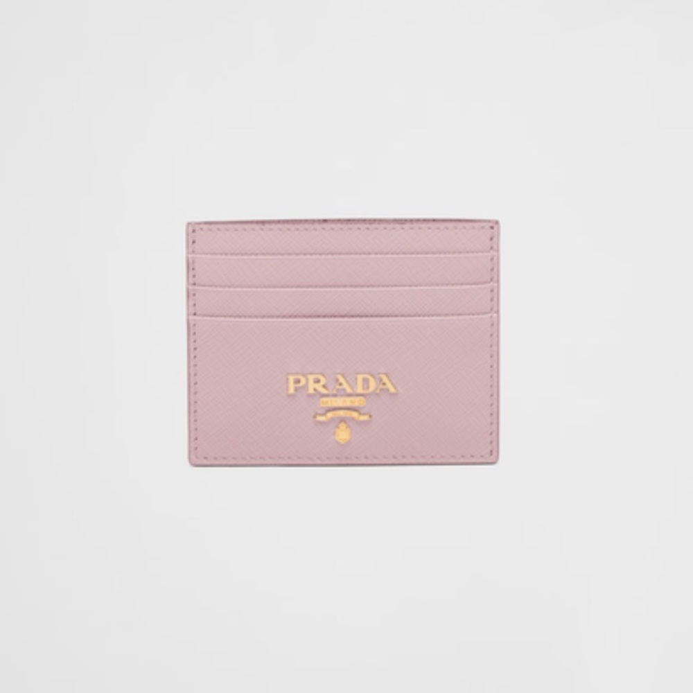 Prada, Saffiano Leather Cardholder, Alabaster Pink - Picture 2 of 10